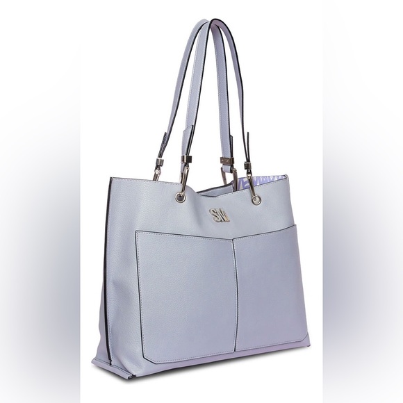 STEVE MADDEN Bdonna Tote Bag w/ pouch - Blue/Grey (Fog) - Picture 2 of 13